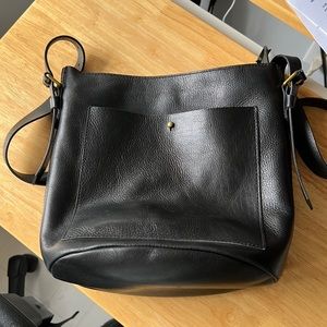 Madewell The Transport Black Bucket Bag